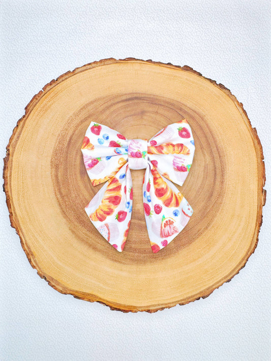 Croissants and Cupcakes Bow
