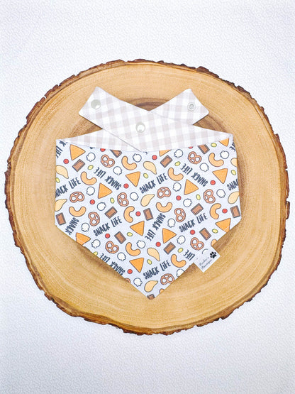 Snack Life Bandana - Light Gray
