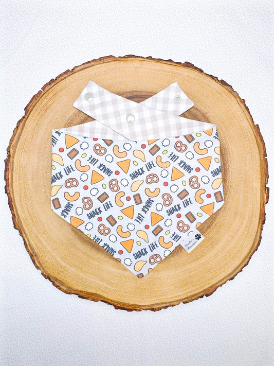 Snack Life Bandana - Light Gray