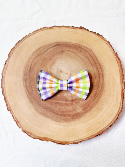Halloween Plaid Bow