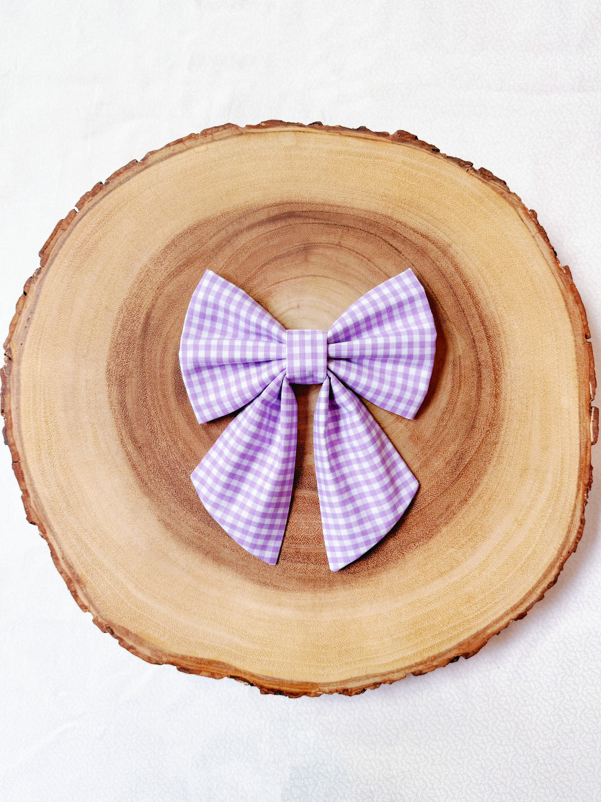 Purple Gingham Bow