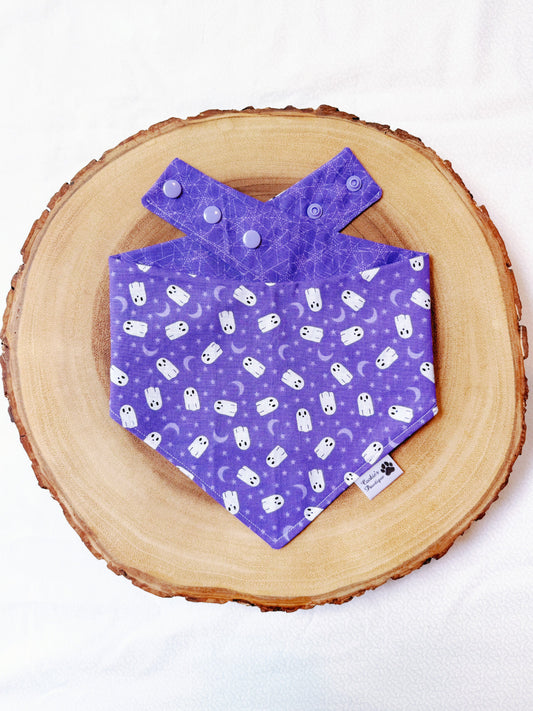 Mini Tossed Ghosts and Spiderweb Bandana