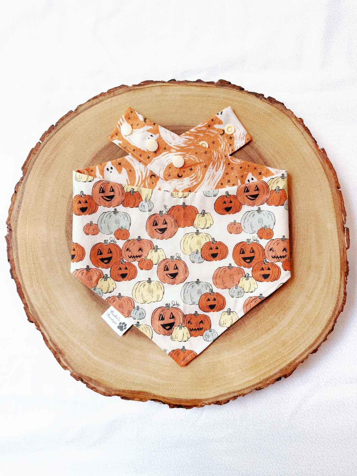 Vintage Ghosts and Pumpkins Bandana