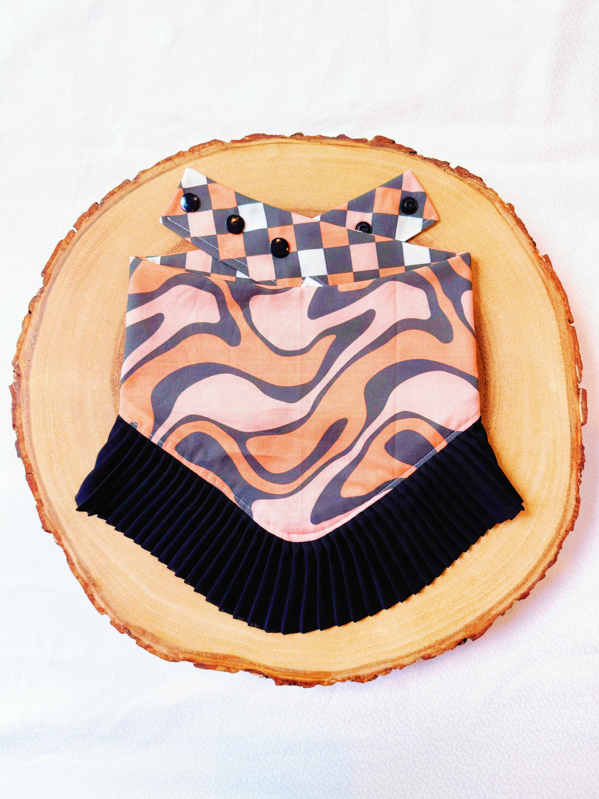 Halloween Groovy Swirl and Checkerboard Bandana