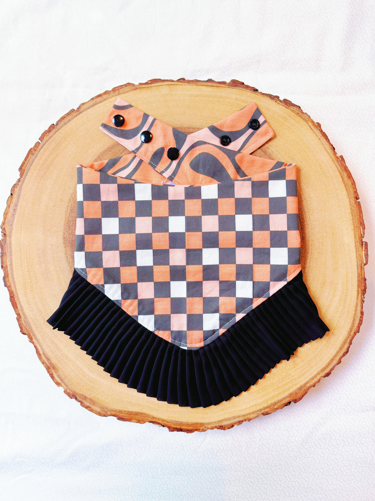 Halloween Groovy Swirl and Checkerboard Bandana