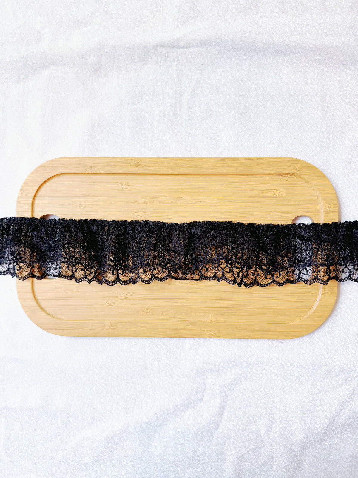 Black Lace Ruffled Trim