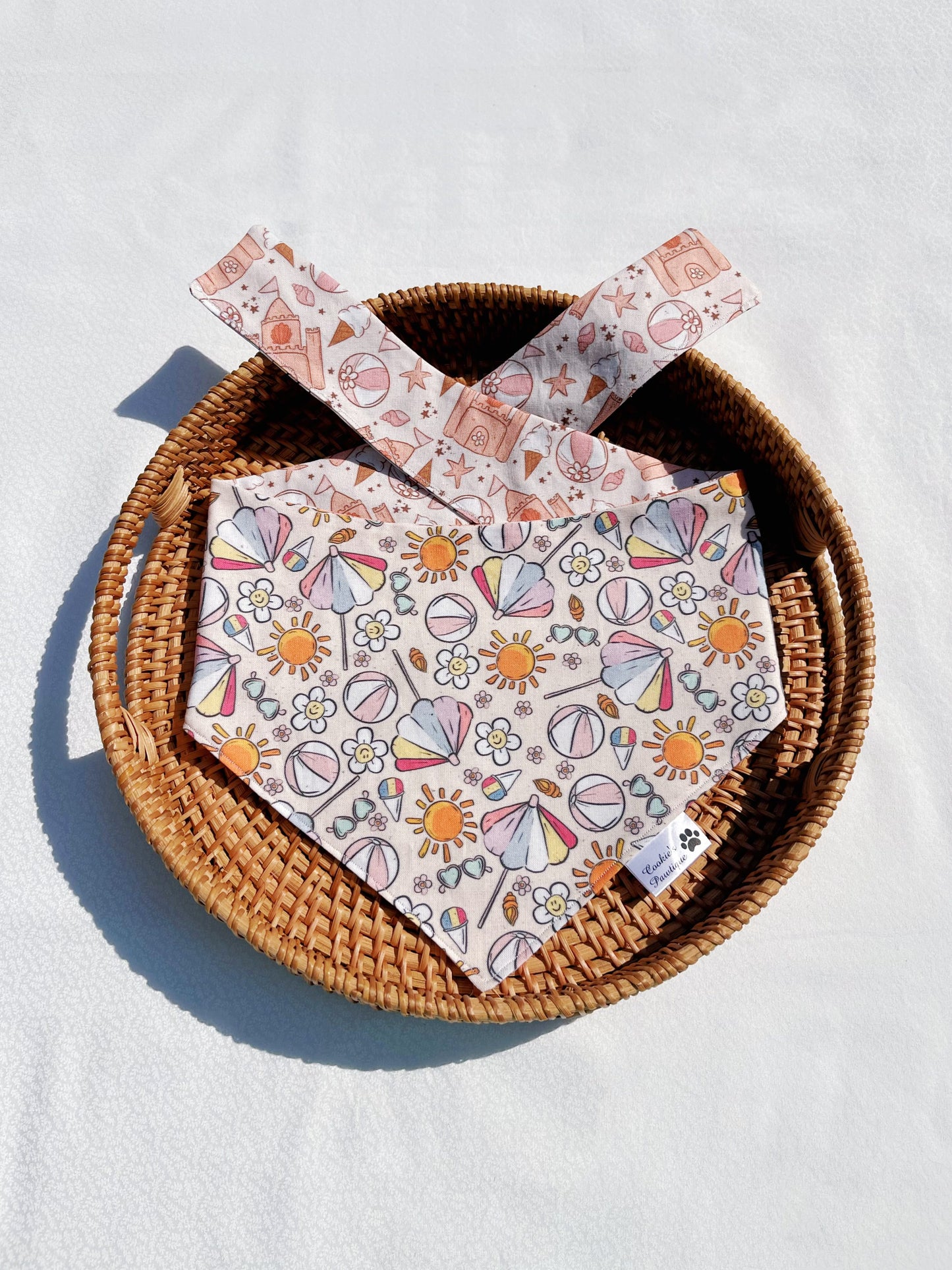 Groovy Summer Beach And Sandcastles Bandana