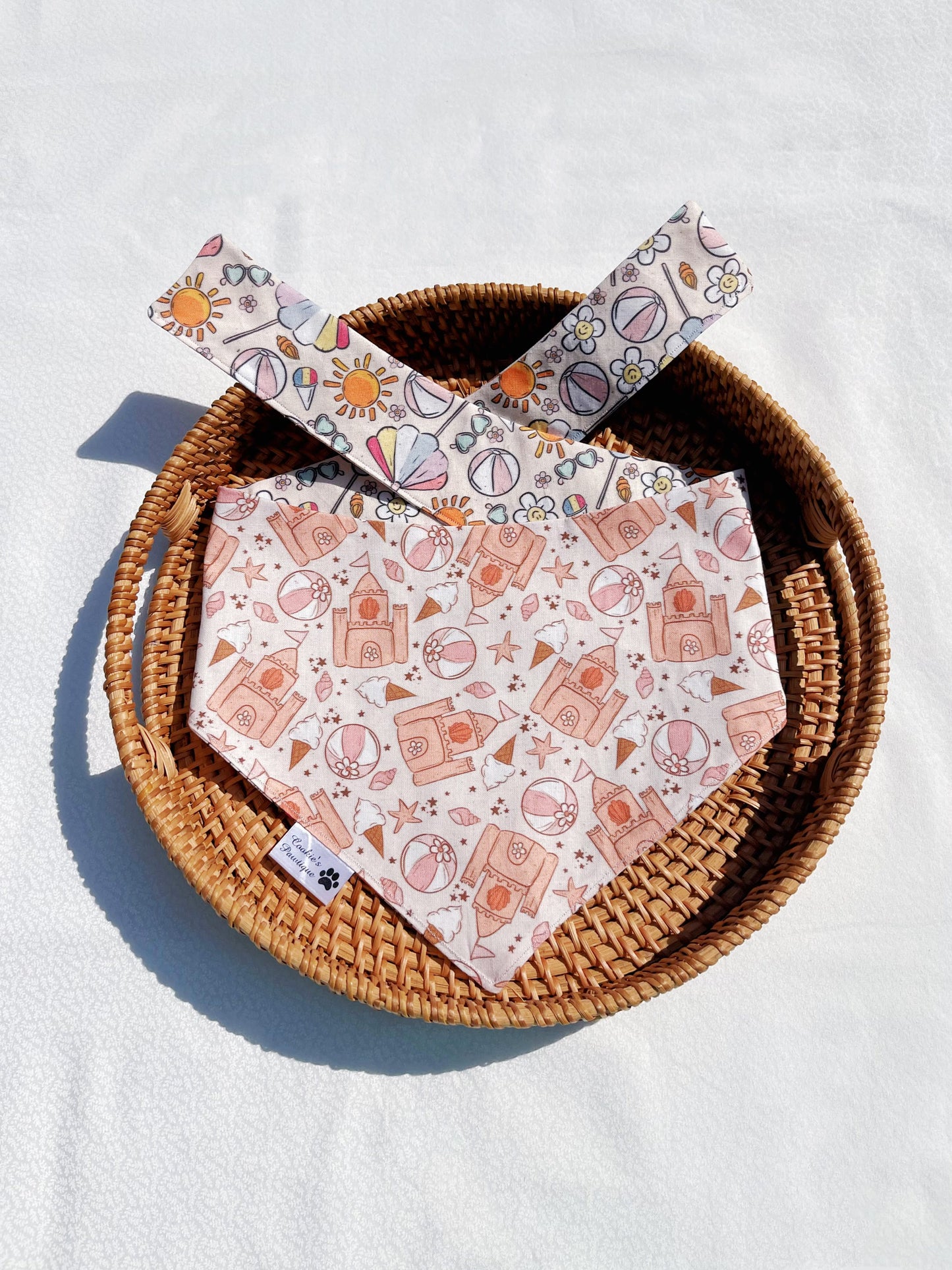 Groovy Summer Beach And Sandcastles Bandana