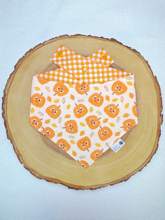 Smiley Pumpkins and Gingham Bandana
