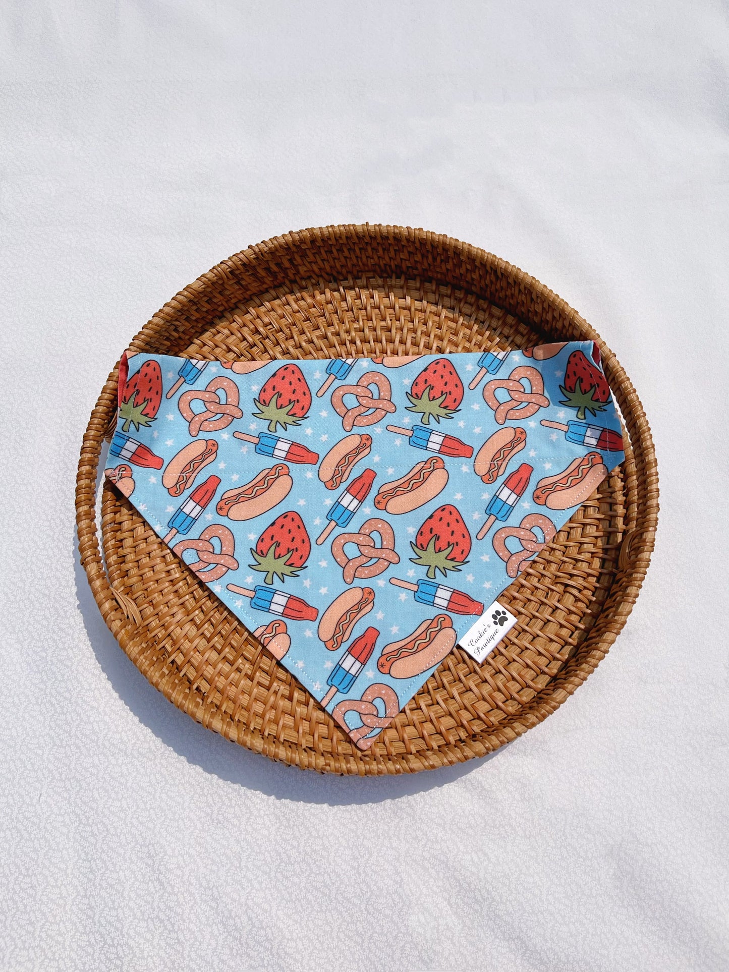 Patriotic Foodie And Macarons Bandana