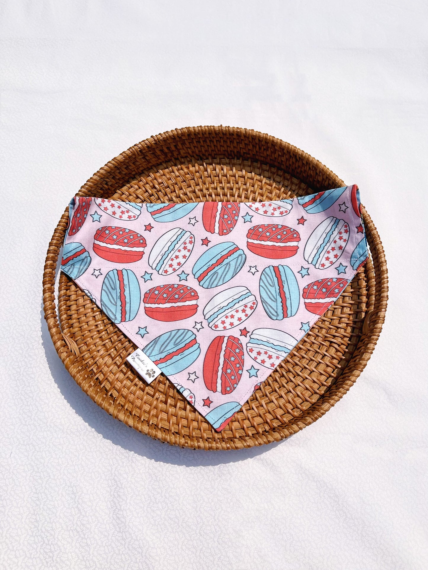 Patriotic Foodie And Macarons Bandana