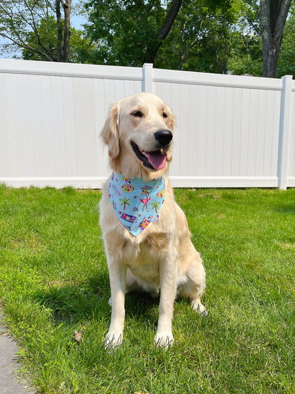 Flamingos On The Beach Bandana