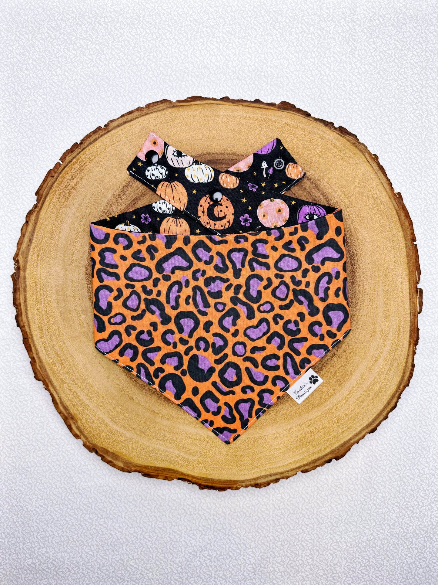 Halloween Leopard And Pumpkins Bandana