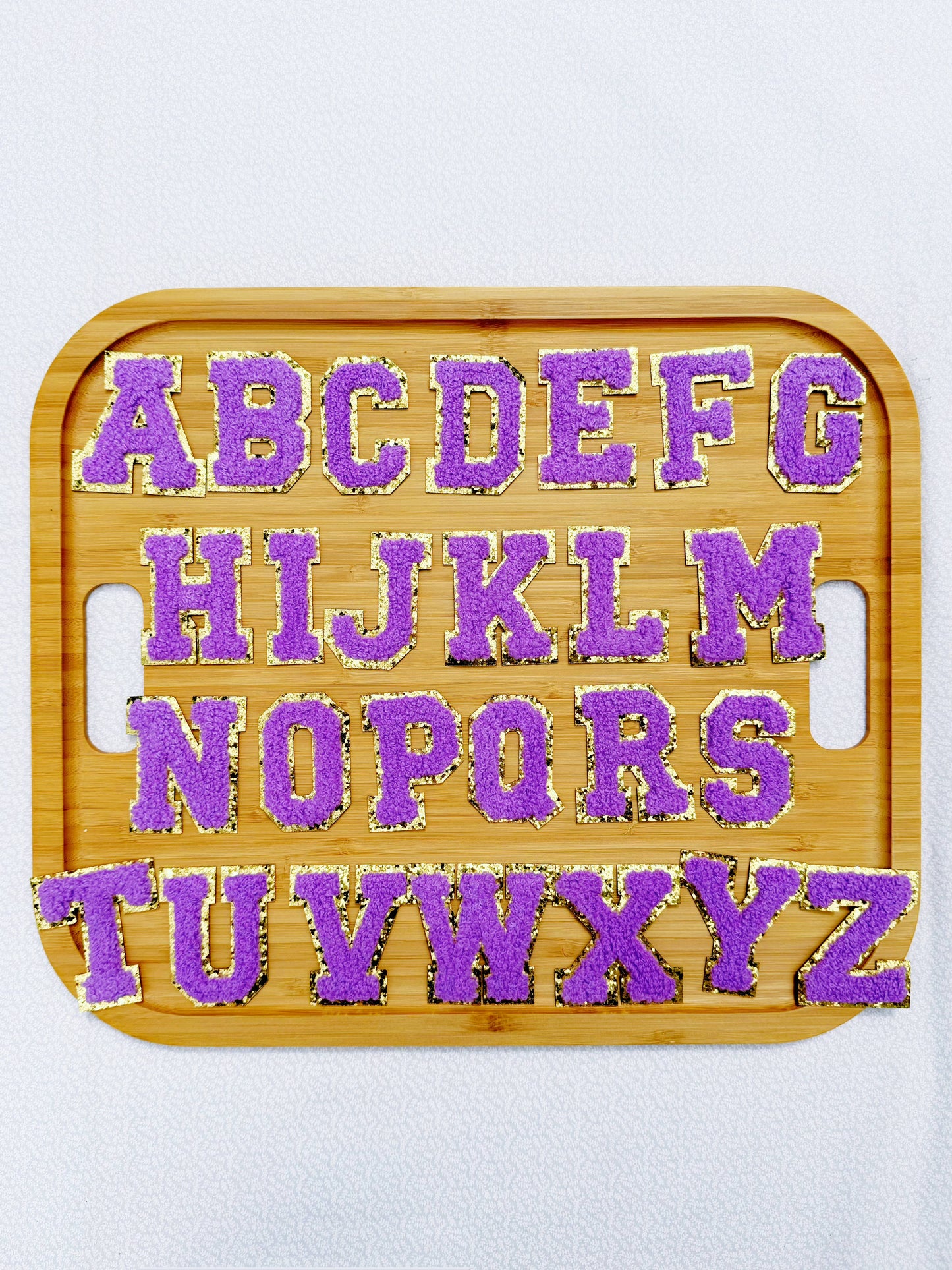 Purple Alphabet Patches