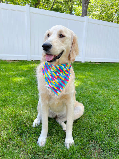 Dino Birthday Cupcakes Bandana - Light Purple