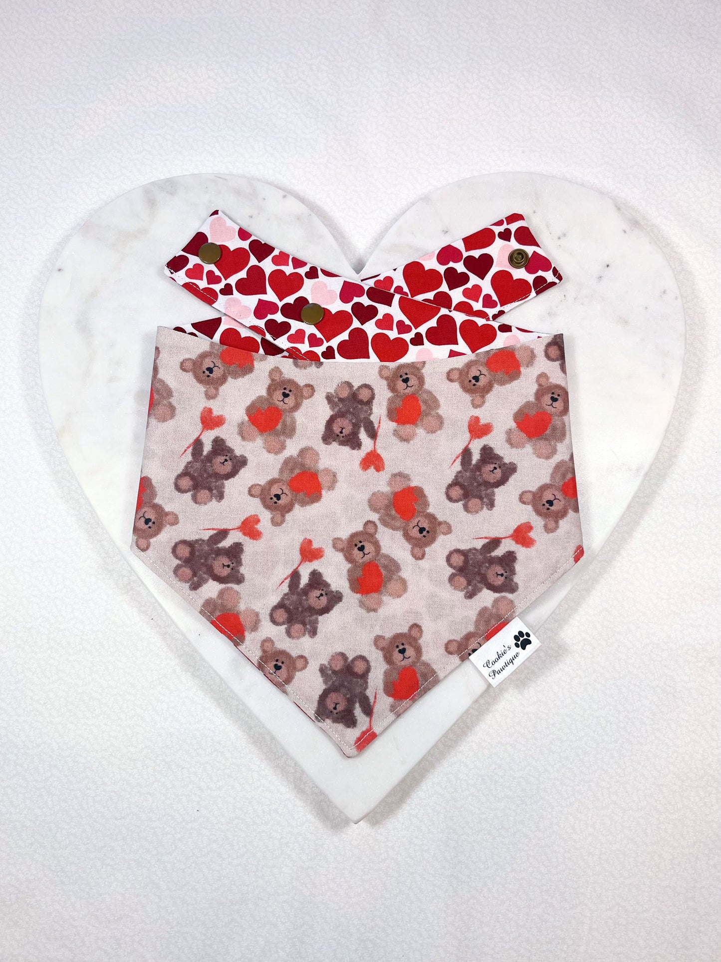 Valentine Teddy Bears And Hearts Bandana