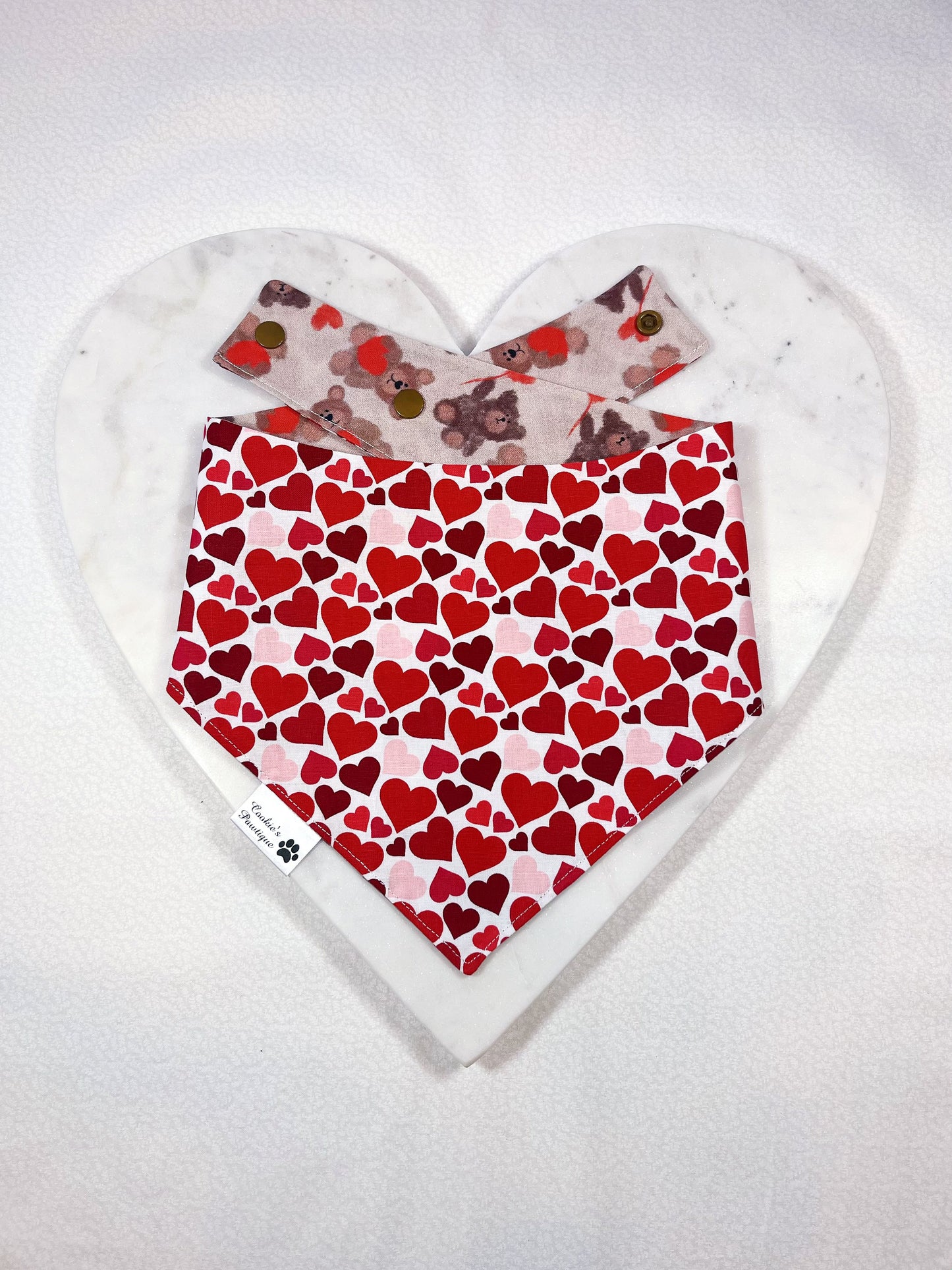 Valentine Teddy Bears And Hearts Bandana