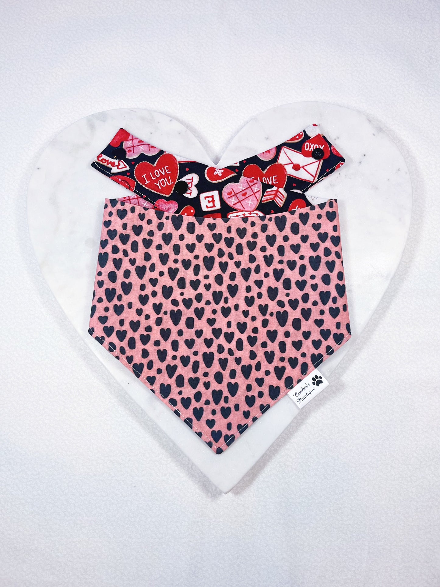 Leopard Hearts And Love Frosted Cookies Bandana