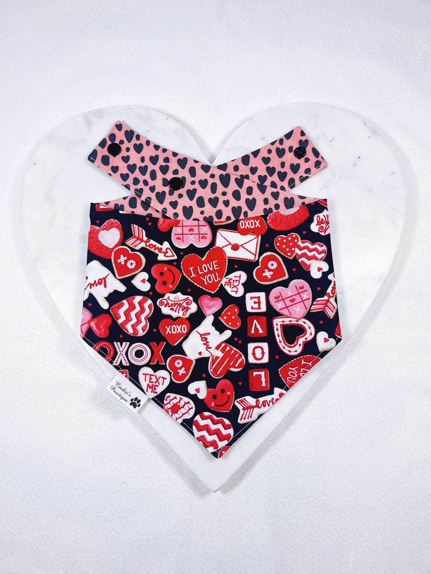 Leopard Hearts And Love Frosted Cookies Bandana