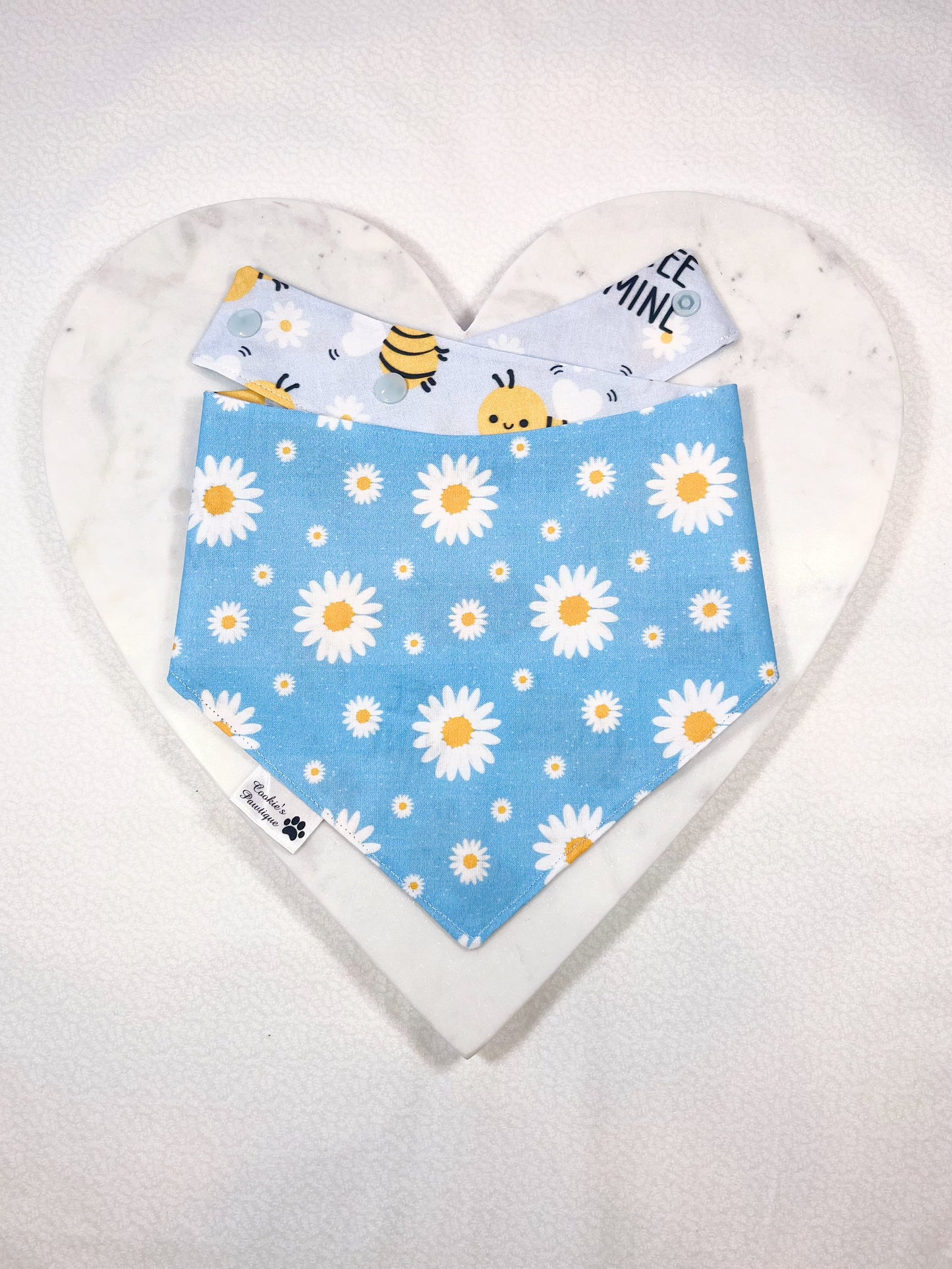 Bee Mine And Blue Daisy Bandana