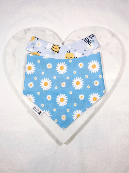 Bee Mine And Blue Daisy Bandana