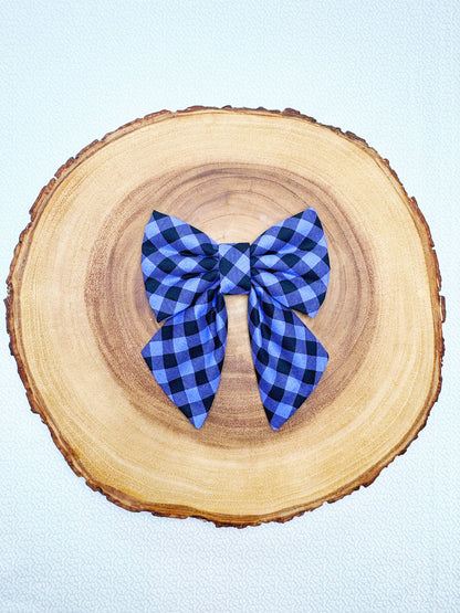 Purple Buffalo Checks Bow
