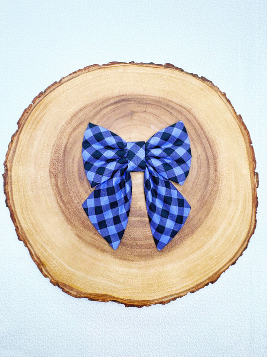 Purple Buffalo Checks Bow