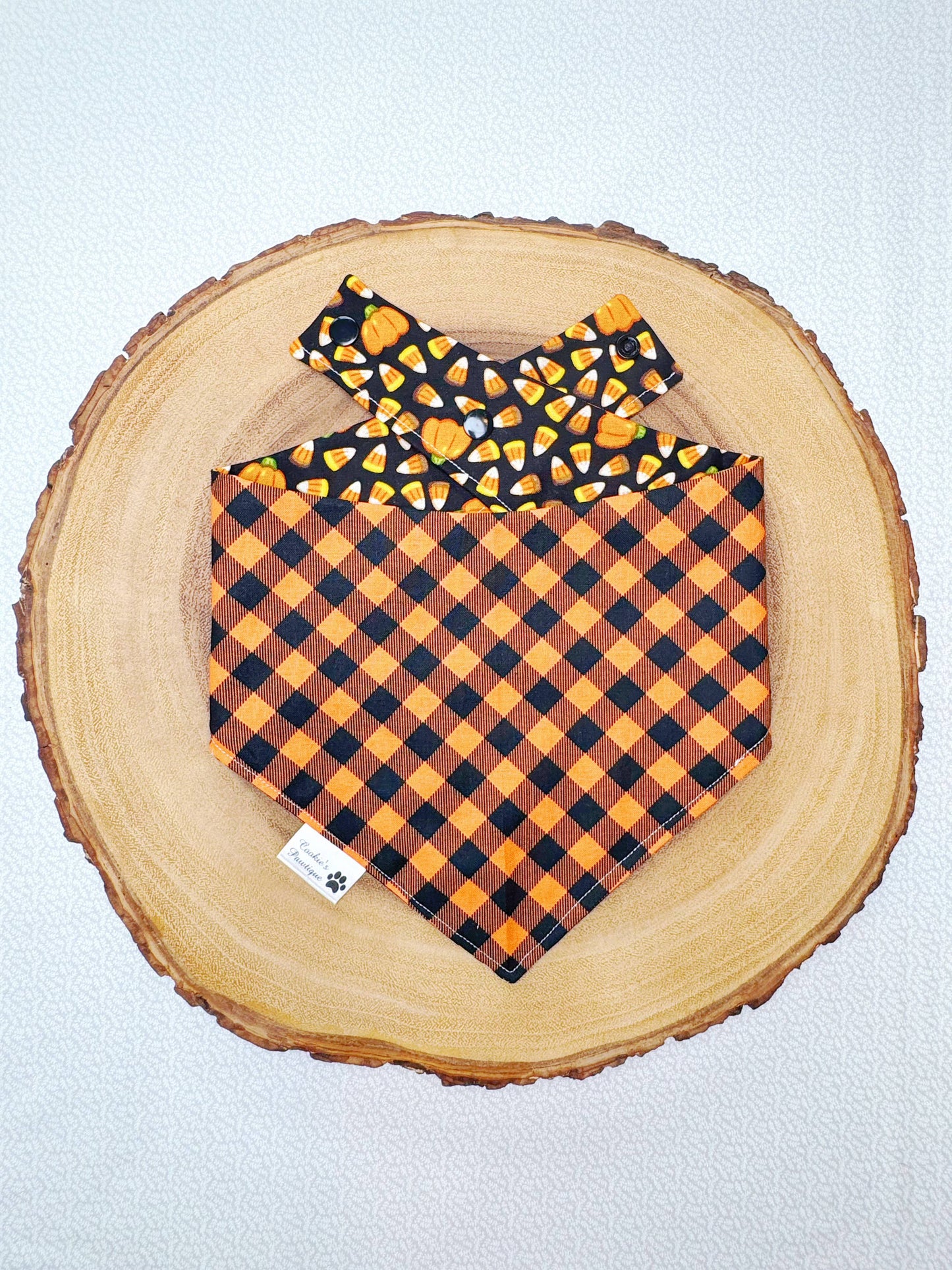 Tossed Candy Corn and Pumpkins Bandana