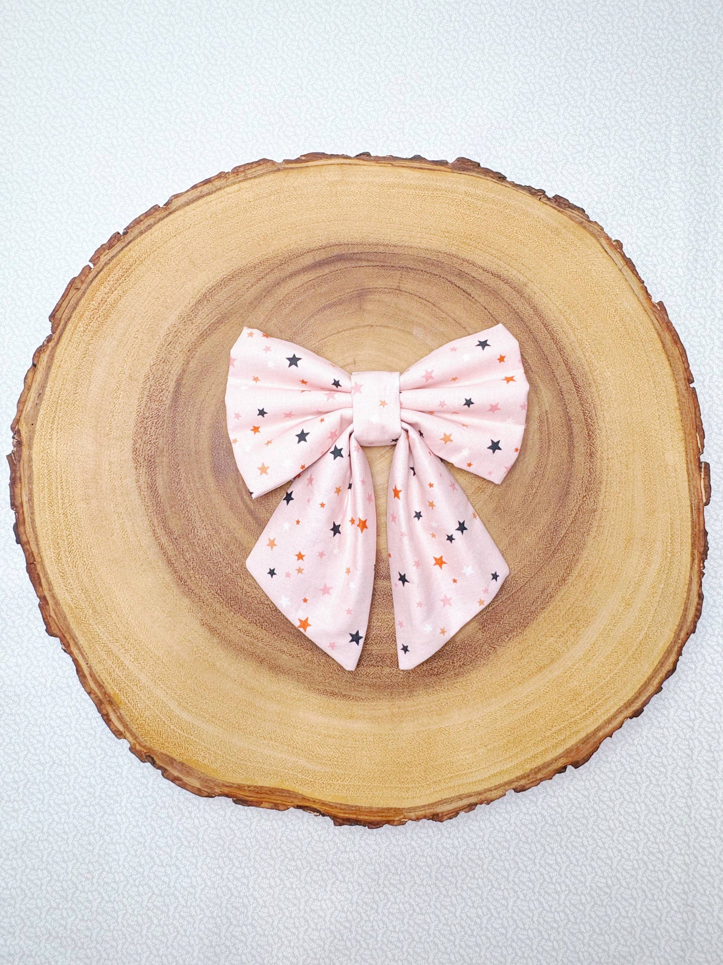 Stars on Blush Pink Bow