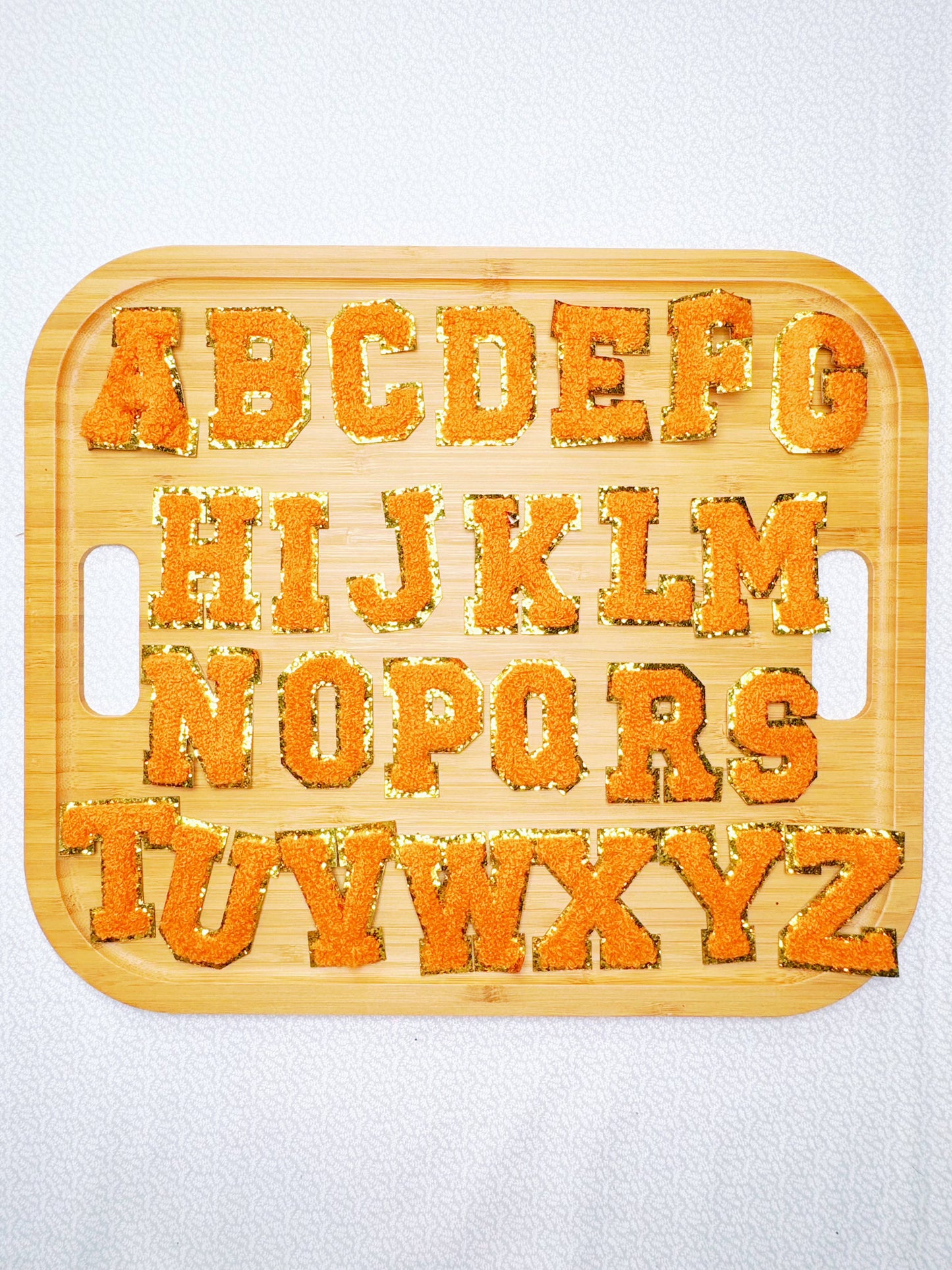 Orange Alphabet Patches