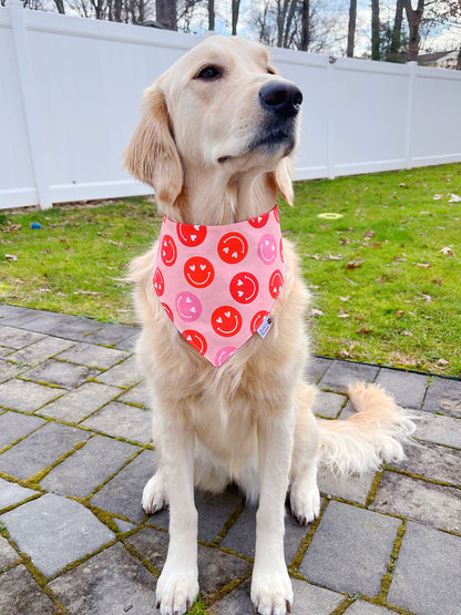 Valentine Smiling Faces And Hearts Bandana