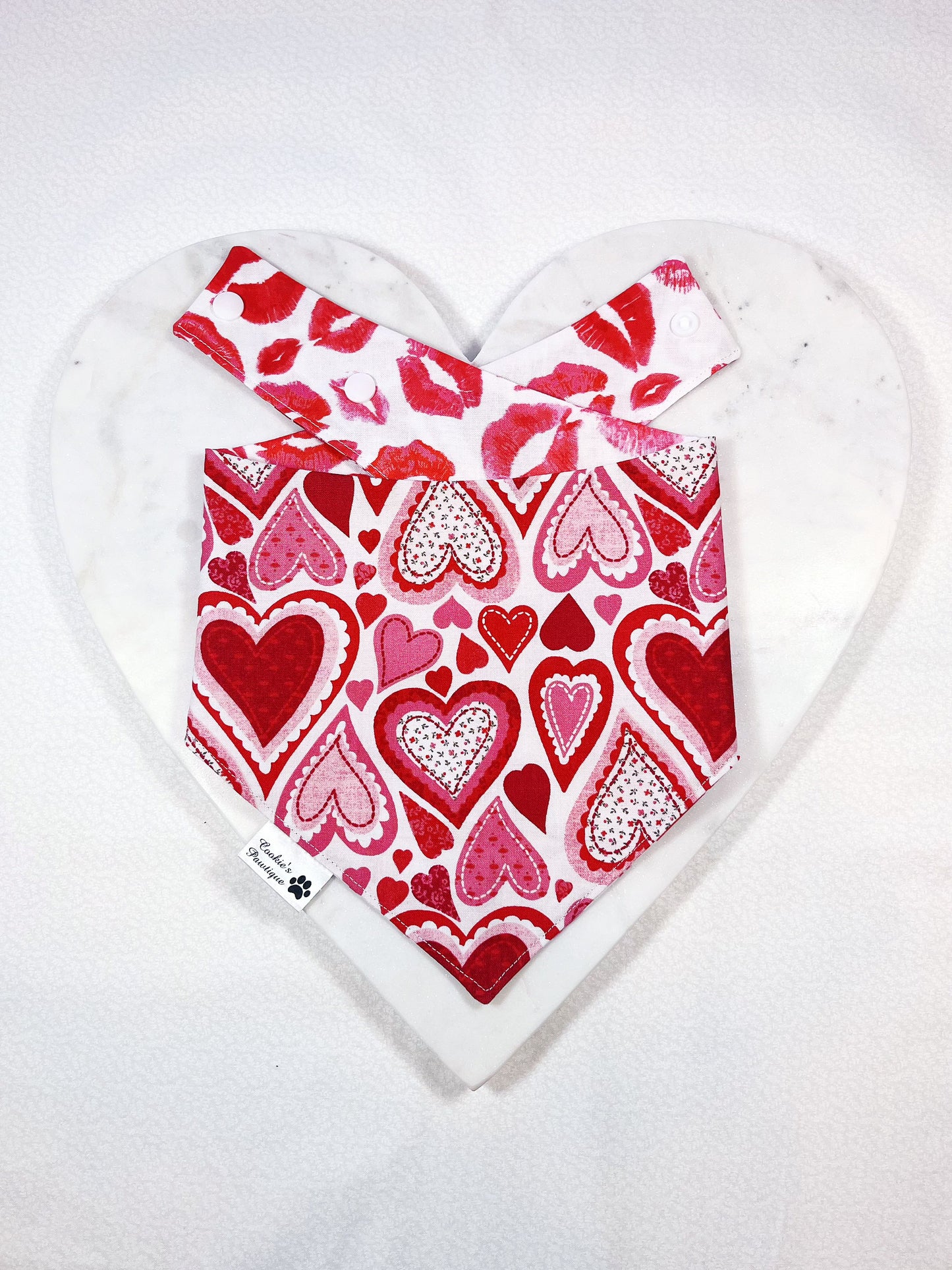 Love Lips And Hearts Bandana