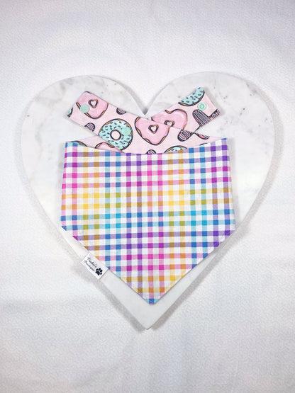 XO Heart Donuts Bandana - Pink