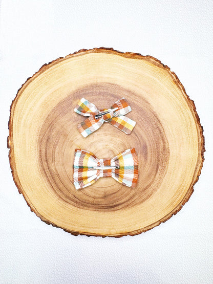 Flannel Fall Plaid Hair Bow