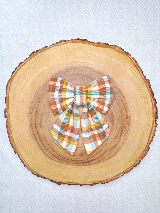 Flannel Fall Plaid Bow