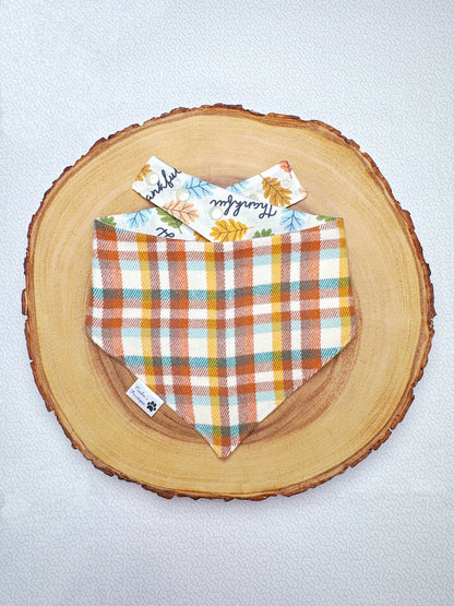 Thankful Season and Flannel Plaid Bandana