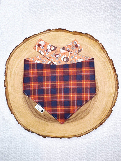 Turkey Floral and Plaid Bandana