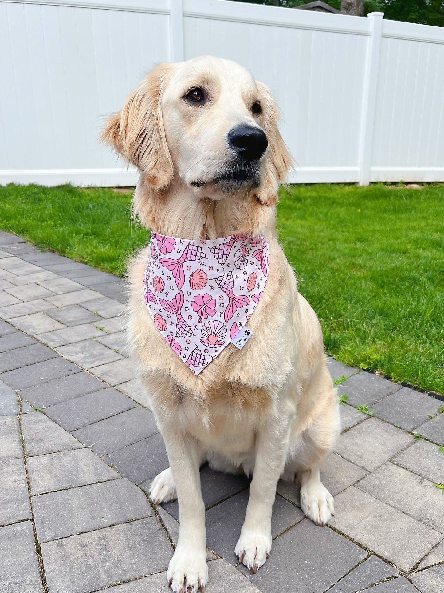 Summer Mermaid Seashells Bandana