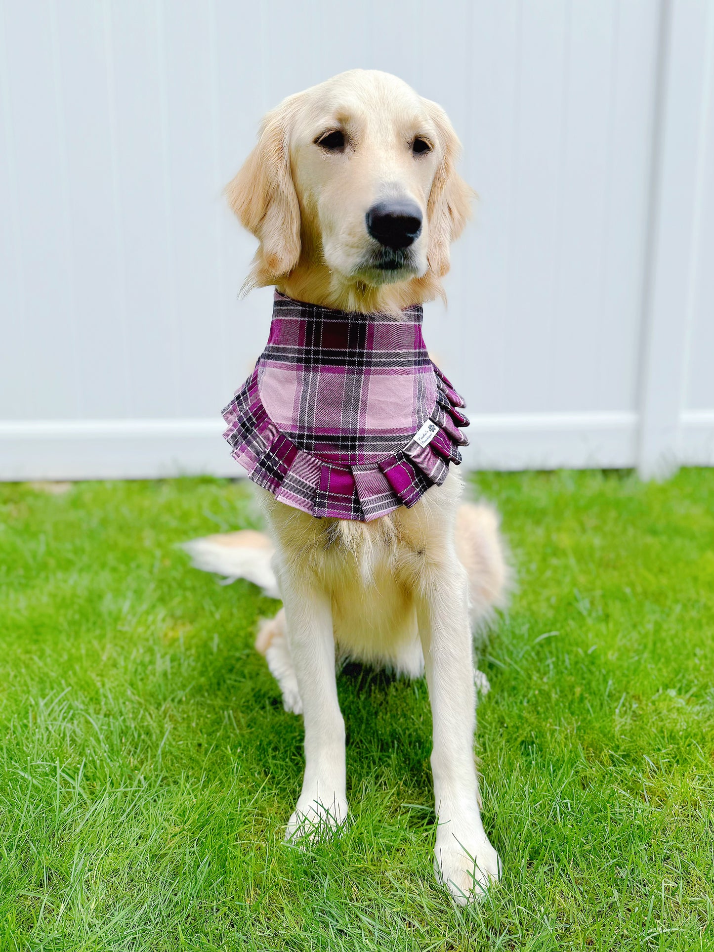 Purple and Berry Plaid Bandana