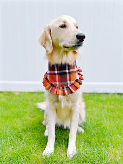 Burgundy and Lilac Grid Plaid Bandana