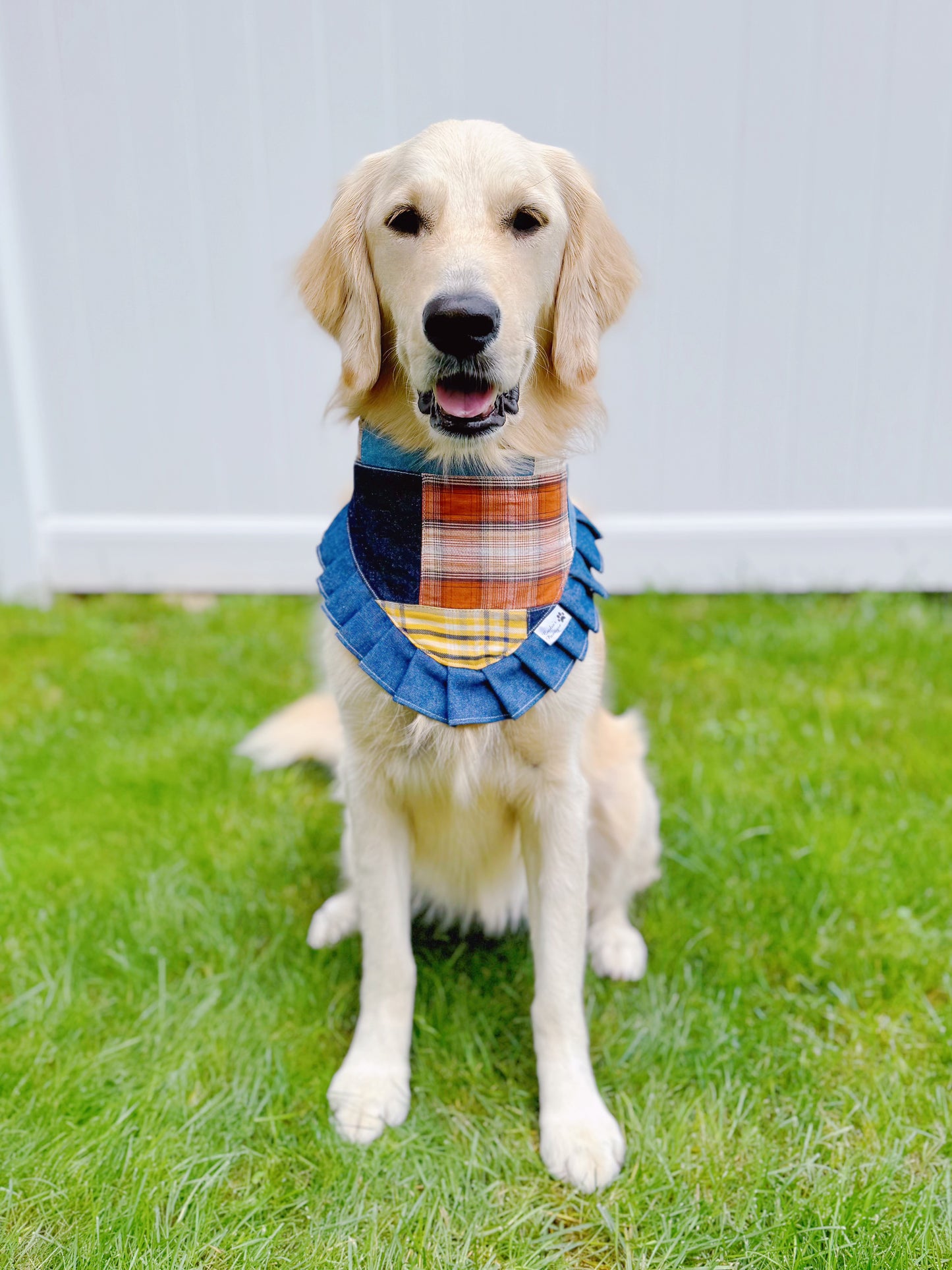 Fall Denim Patchwork Bandana