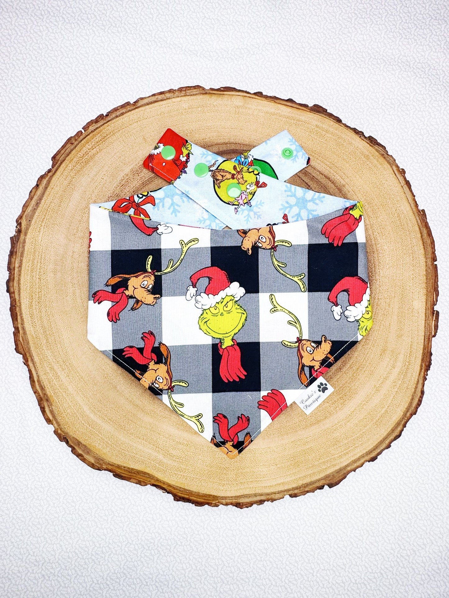 Grinch Plaid Bandana