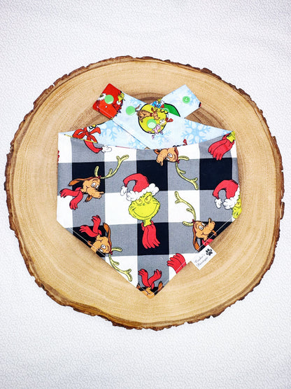 Grinch Plaid Bandana