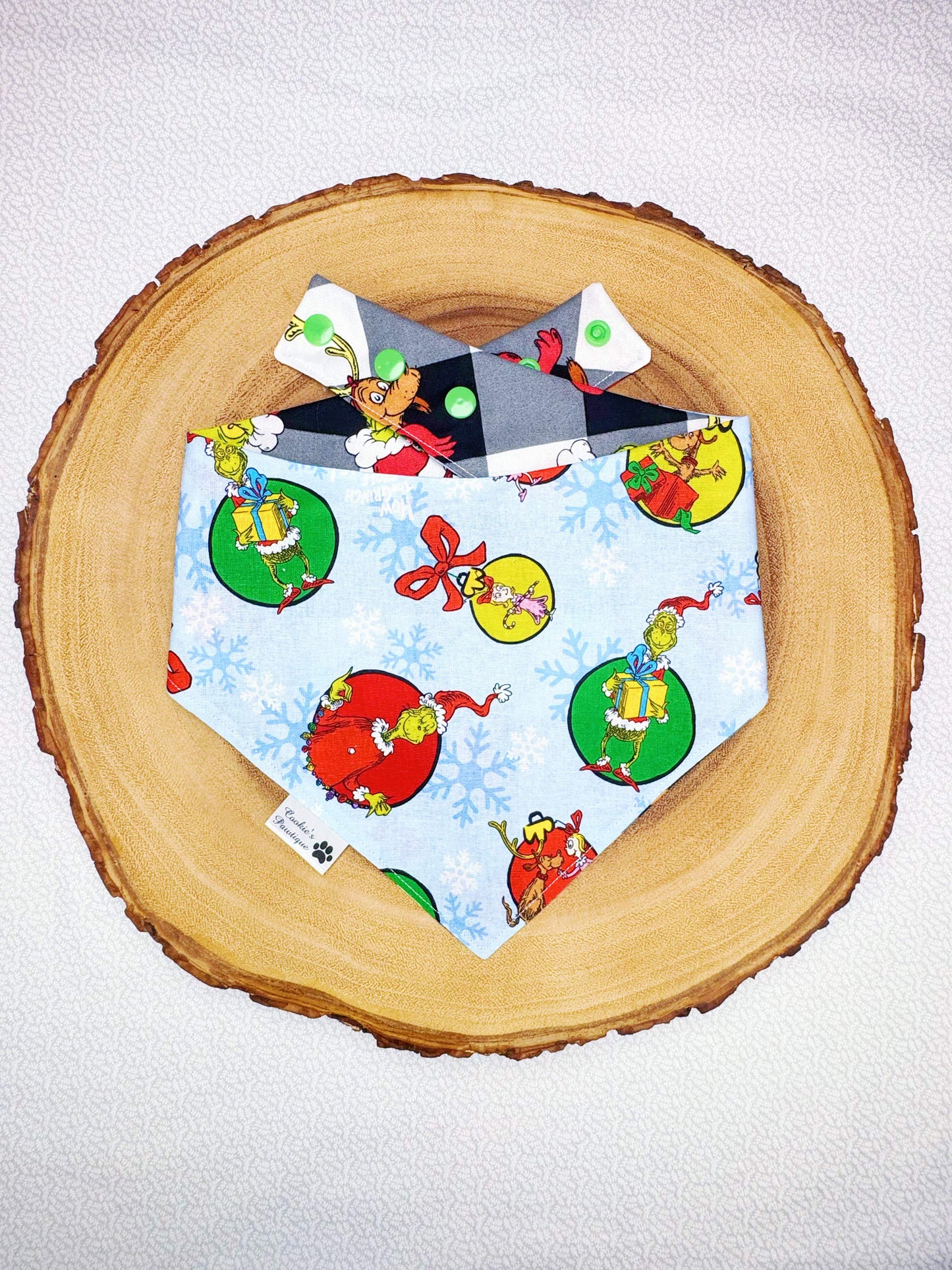 Grinch Plaid Bandana