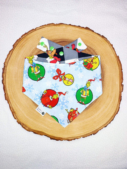 Grinch Plaid Bandana