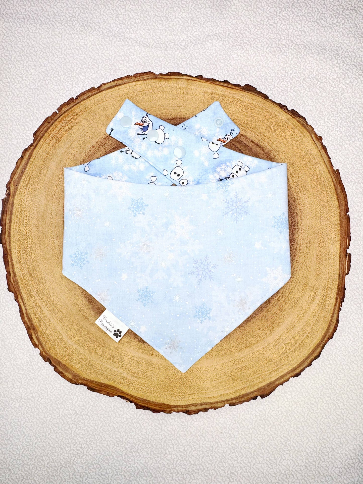Frozen Olaf and Snowflakes Bandana