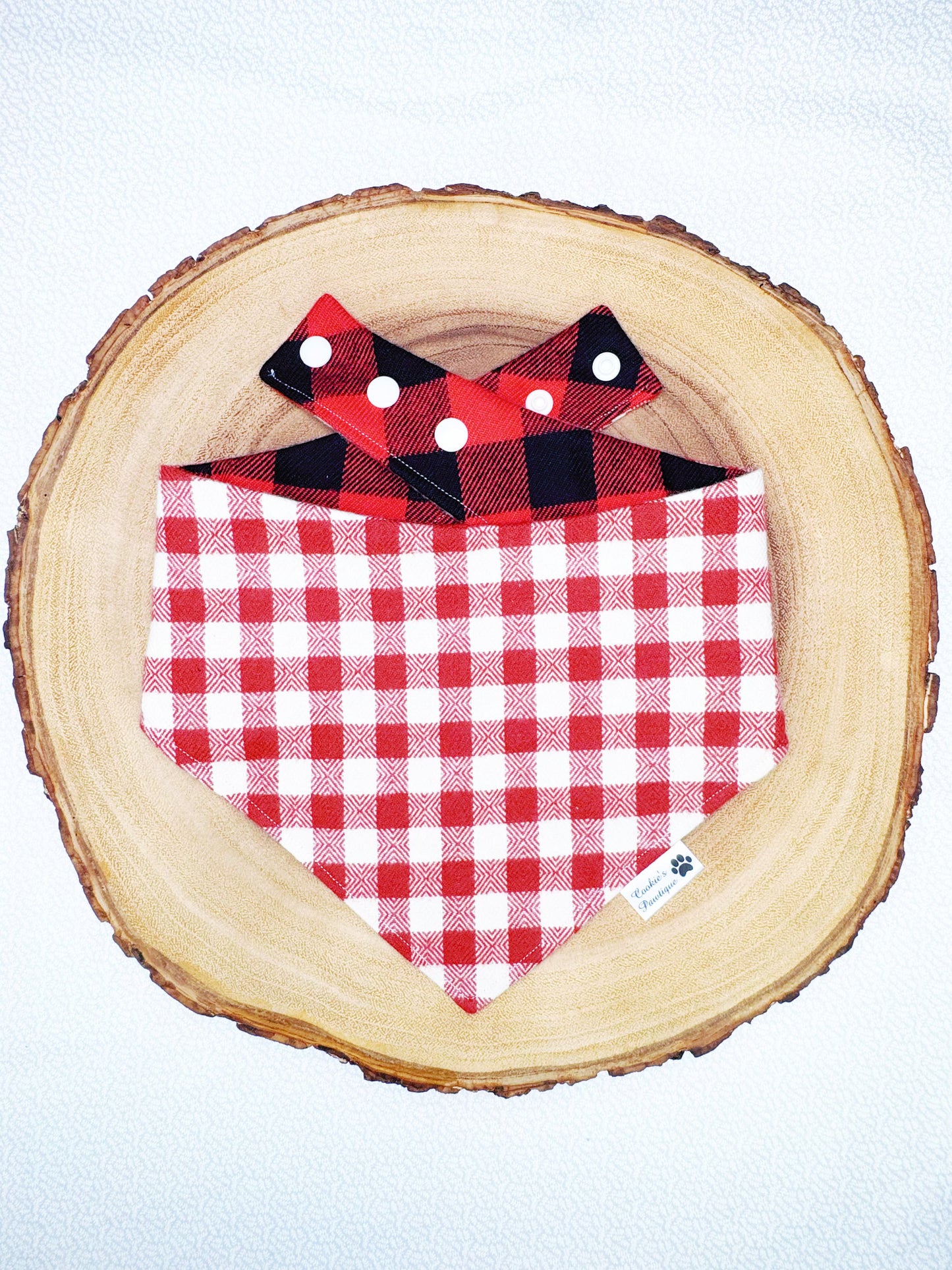 Flannel Christmas Gingham and Buffalo Checks Bandana