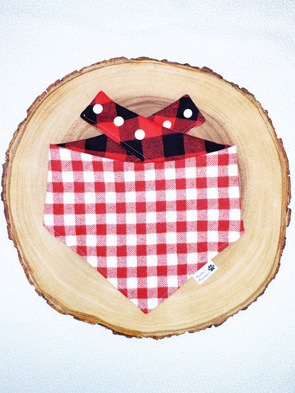 Flannel Christmas Gingham and Buffalo Checks Bandana