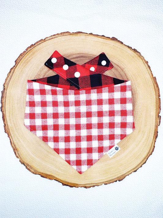 Flannel Christmas Gingham and Buffalo Checks Bandana