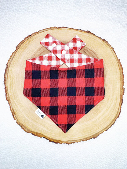 Flannel Christmas Gingham and Buffalo Checks Bandana